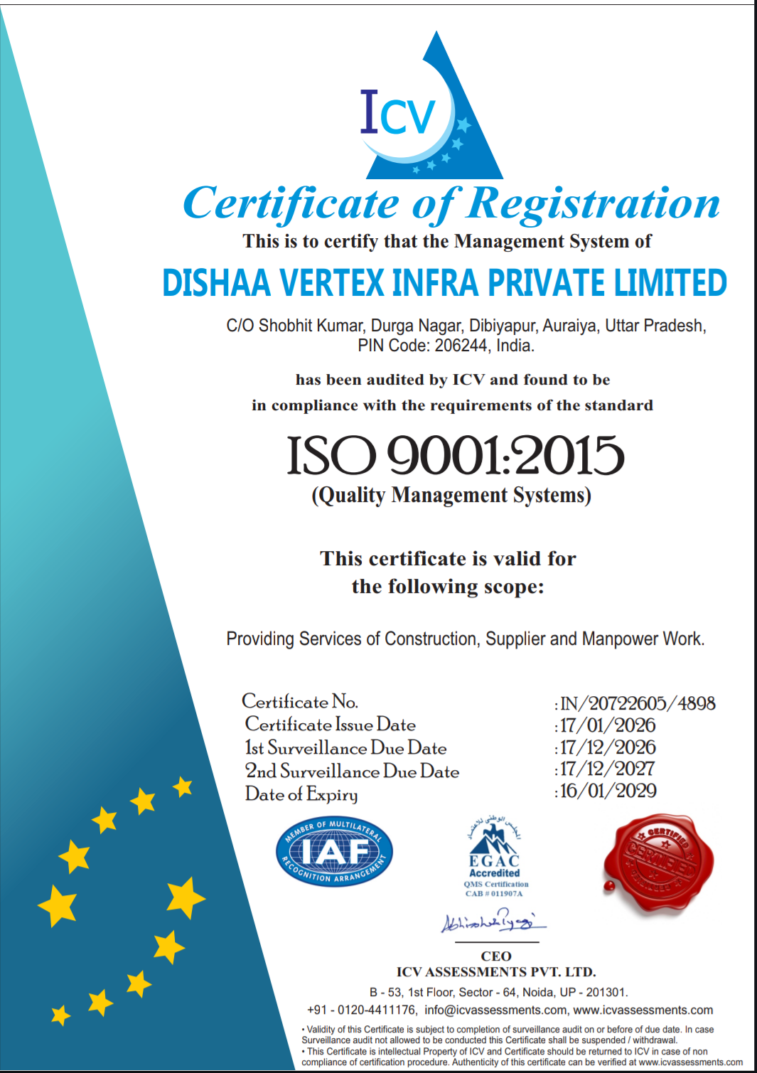 ISO 9001:2015 Certification